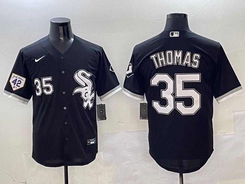 Men Chicago White Sox #35 Thomas Black Game 2025 Nike MLB Jersey style 2->houston astros->MLB Jersey